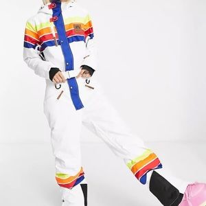 OOSC Ricky Bobby Female Fit Ski Suit in White